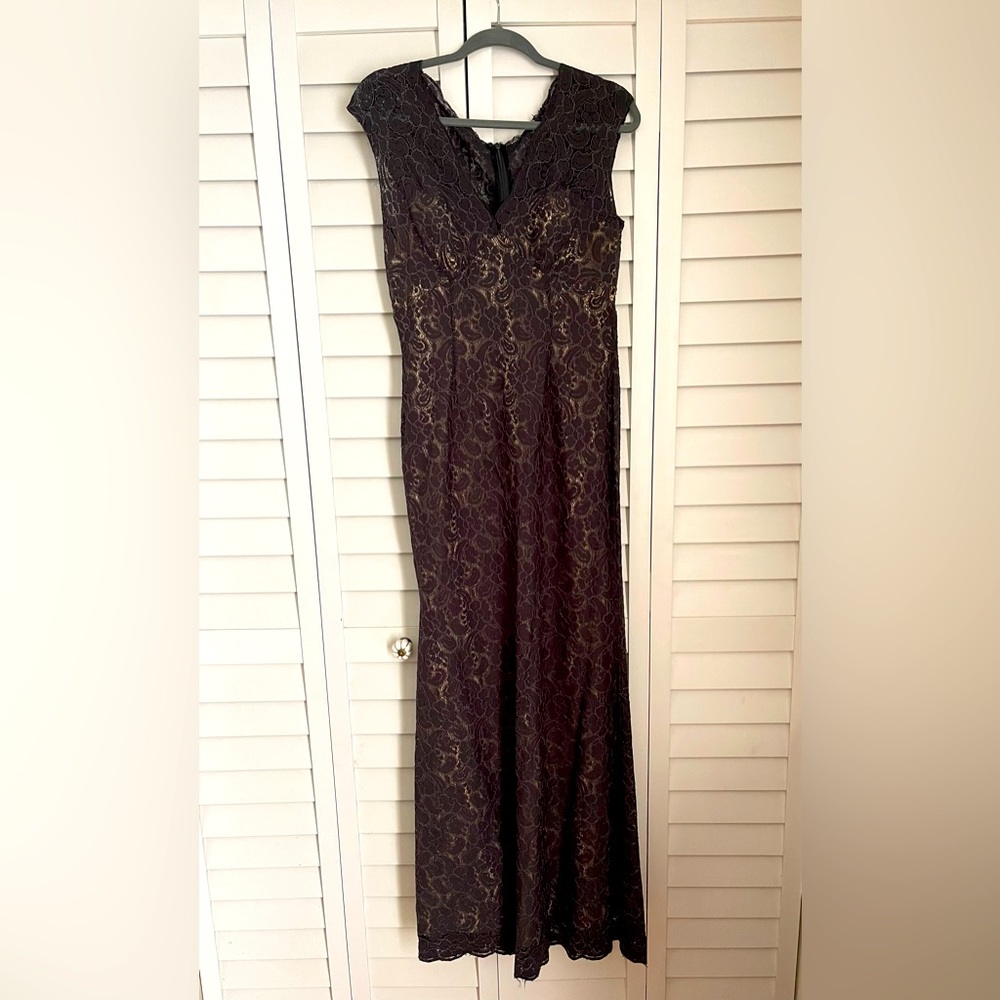 Waters & Watters Brown Lace Formal Dress size 14